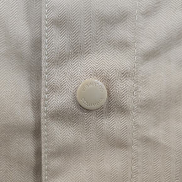 Columbia Pitchtone Shirt Jacket Mens Size L tan Snap front Lightweight Casual - Picture 5 of 13